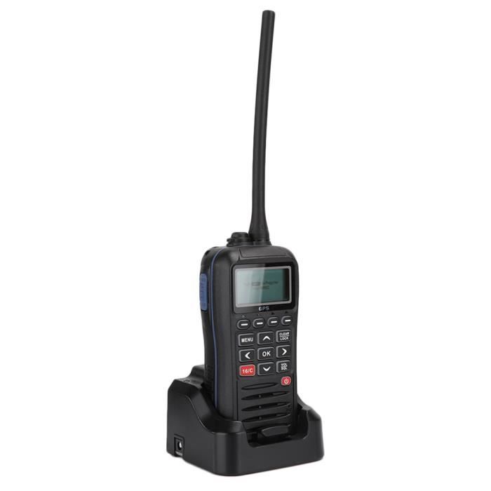 Tbest Radio combiné Radio de combiné portatif marin VHF flottant IPX7 système de positionnement