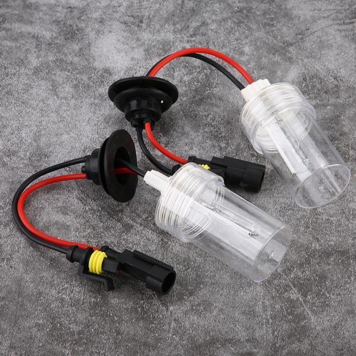 Qiilu Ampoule de Phare au Xénon H1 6000K Ampoules de Remplacement pour Phares au Xénon Haute Luminosité H1 6000K 100W 3.2a 2PCS