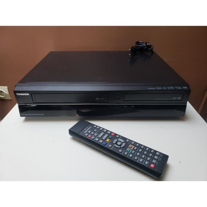 COMBINE COMBI MAGNETOSCOPE HDMI TUNER TNT TOSHIBA DVR80KF GRAVEUR DVD LECTEUR ENREGISTREUR VHS CASSETTE VIDEO VCR K7