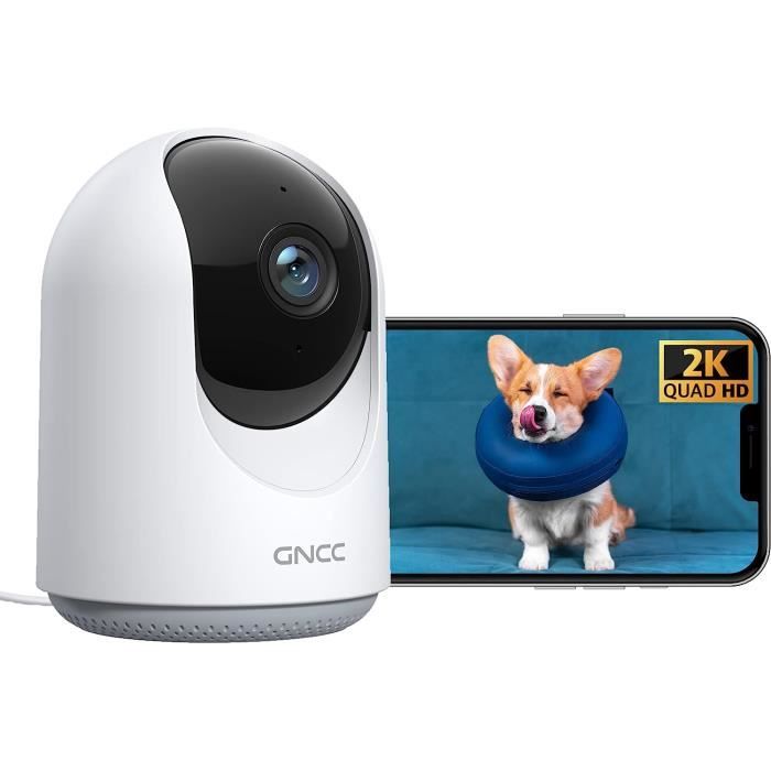 Caméra Surveillance Wifi 360° Camera Interieur 1080P, Avec Vision