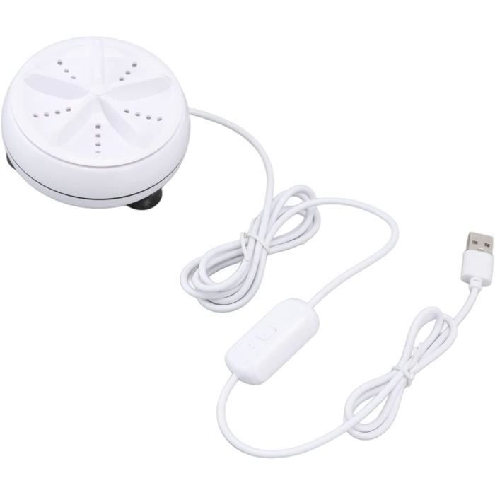 Mini Machine à Laver Portable Ultrasons – Pour Voyage, Linge Léger, Alimentation USB (Vert/Blanc)