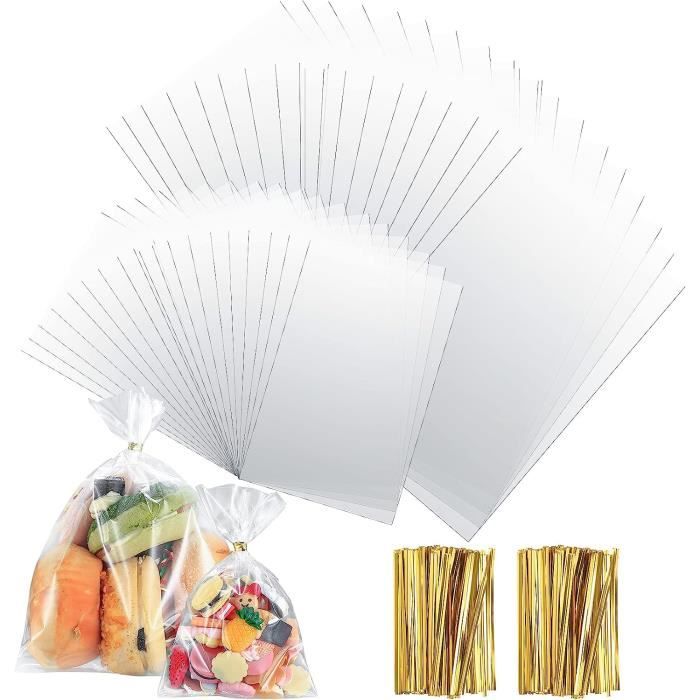 300 Pièces Feuilles De Cellophane Transparentes 7.8x7.8 Pouces - Emballage Bonbons Et Cadeaux Bricolage