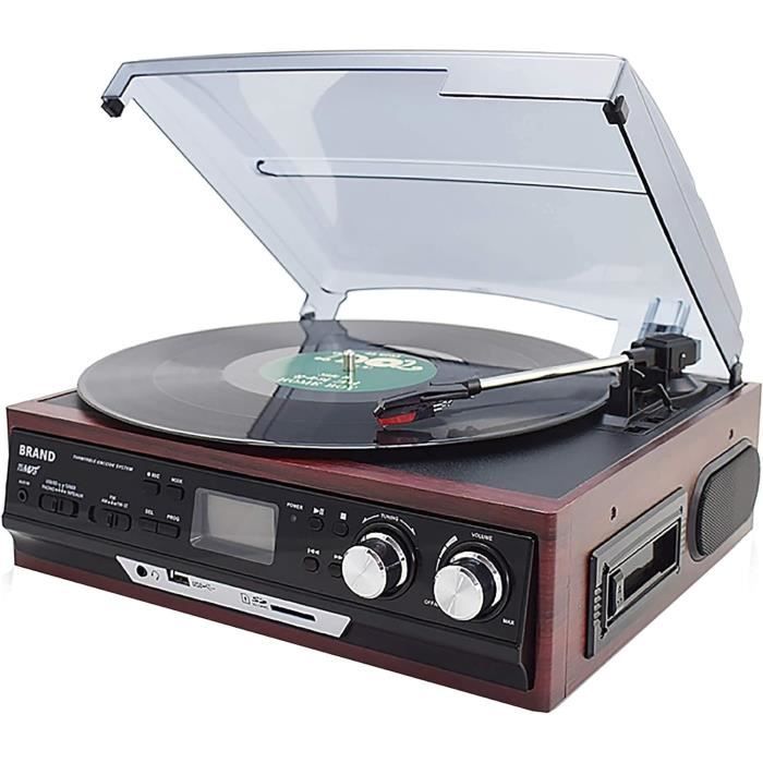 LP&No.1 Valise Tourne-disque portable avec haut-parleurs stéréo