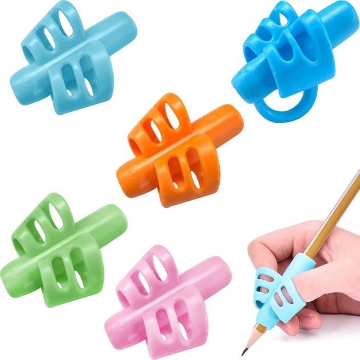 Lot De 28 Guides Doigts Pour Stylo - Ergonomique Enfants Droitiers/Gauchers - Multicolore - Aide à L'Écriture - 7