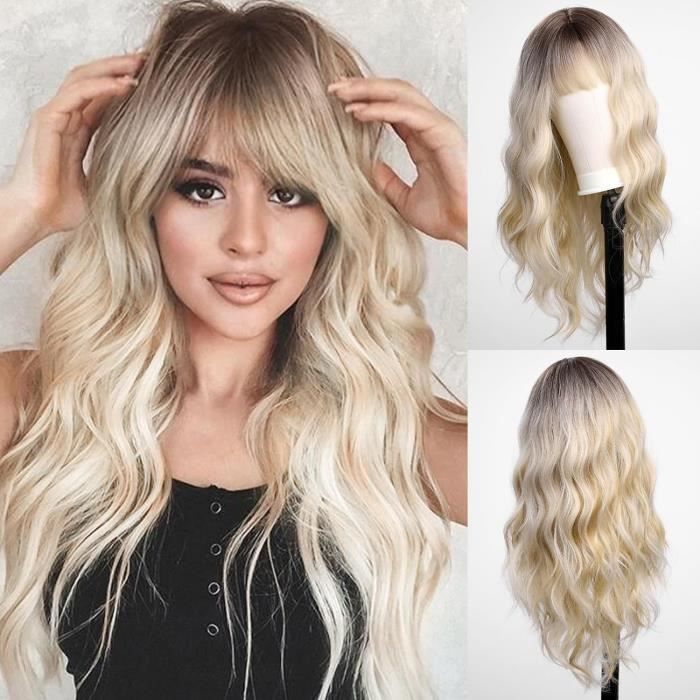 Perruque Sophie blonde avec ou sans mèches main image 1