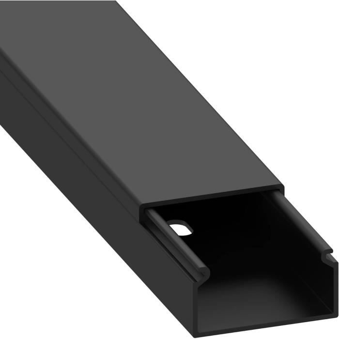 Goulotte Câble PVC Argent 30x15 Mm - Longueur 4 M (4x1 M) Avec Trous De Montage, Idéale Pour Cacher Fils Électriques Au Mur/Plafond - 3