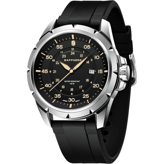 Montre Pour Homme à Mouvement Quartz Japonais - Avec Boîte Et Documents - Sans Marque