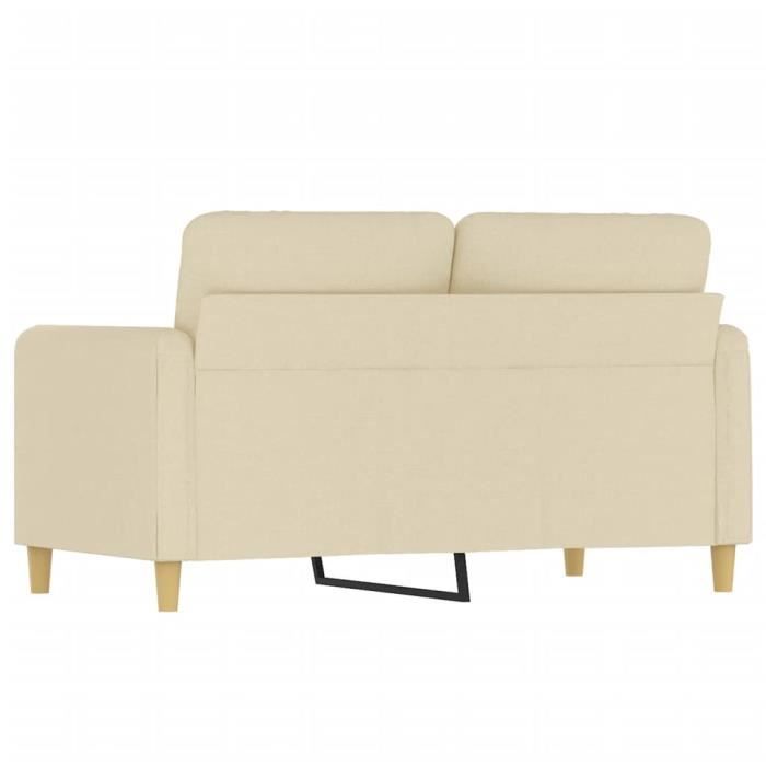 Canapé 2 Places Tissu Gris – Non Convertible – L140 X P65 X H80 Cm (NEUF)