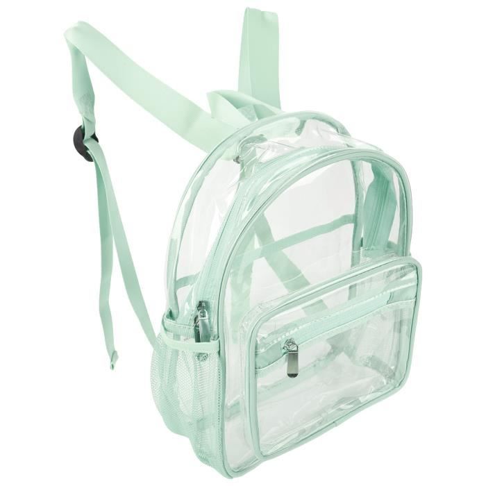 Sac Contrôle Sécurité Mini Sac à Dos Transparent Fahsion - 22.9x19.1cm - Étanche Pour Stades Et événements Mini Sac à Dos Stade événements