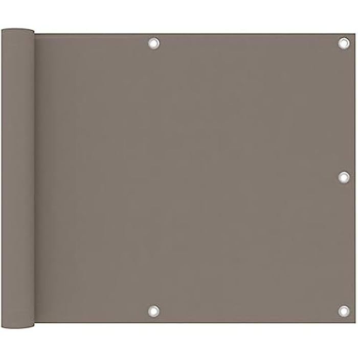 Écran de balcon - VIDAXL - Taupe - 75x300 cm - Imperméable - Résistant au vent