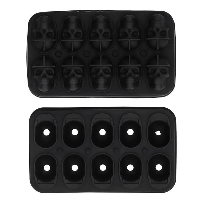 Lot De 2 Moules Silicone Crâne Halloween - 20 Motifs, Pour Gâteau, Chocolat, Bonbons, Glaçons, Qualité Alimentaire