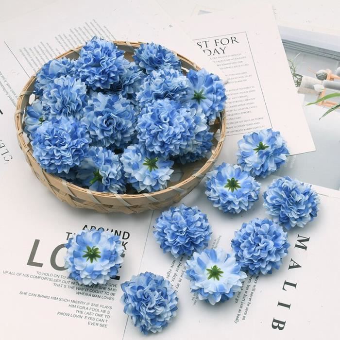FLEUR SECHEE,15--50 Pièces 5cm Pompons Fleurs Artificielles En Soie Tête Hortensia Décoration De