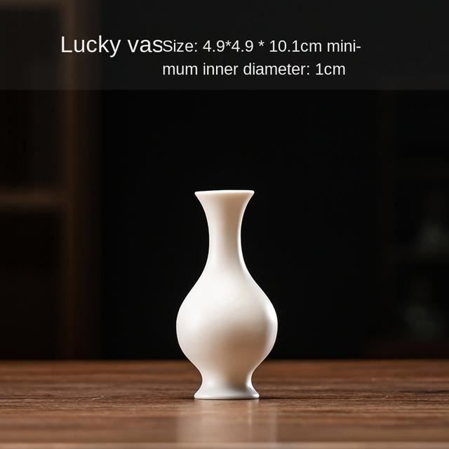 POT DE FLEUR,vase AMini Vase en porcelaine blanche, Guanyin, Jade