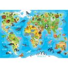 Puzzle éducatif géant 200 pièces : Les Animaux menacés - Jeux et jouets