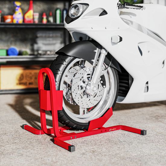 Béquille Moto Arrière Atelier - Charge 150 Kg, Réglable, Avec Roulettes Et Accessoires (fourches U Et L)