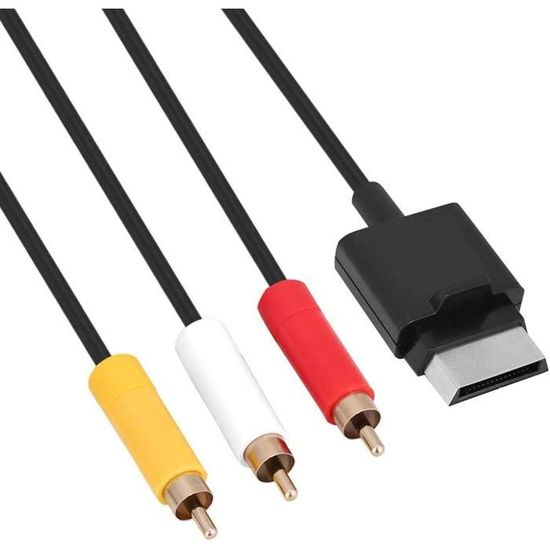 Câble Vidéo RCA Officiel Pour Xbox 360 – Péritel, Adaptateur Secteur à Rajouter, Occasion