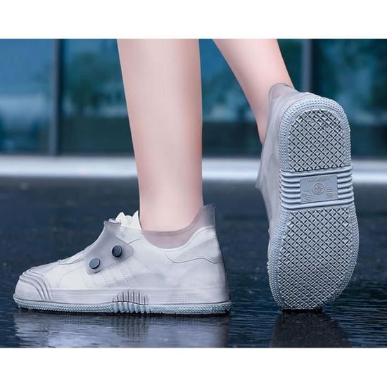 Couvre Chaussure anti Pluie Climat pluvieux Anti derapant epaissi Protection des Couvre Chaussure en silicone Gris Cdiscount Sport