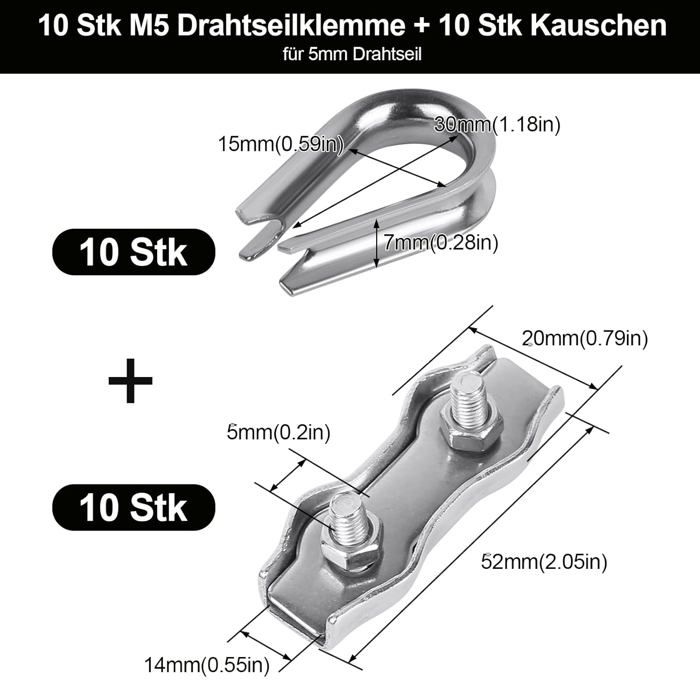 12 Serre-câbles Acier Inoxydable Rembourrés Caoutchouc - Forme R 1-3/8 - Marque Uxcell - Neuf