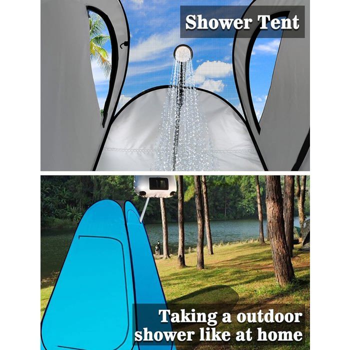 Tente de toilettes portable et cabine de change de camping en bleu Tente de toilettes portable et cabine de change de camping en bleu