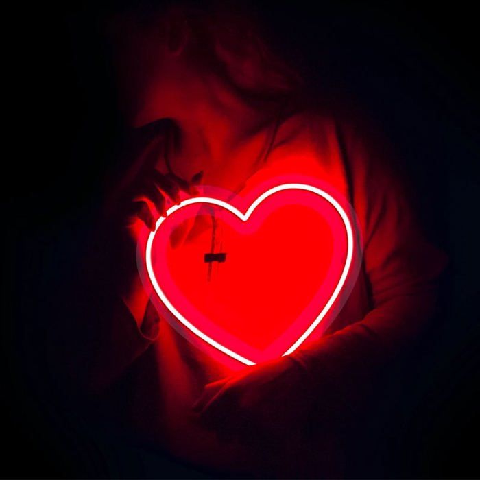 Led Coeur Rouge HEART-Neon LED Coeur L40cm Rouge Candy Shock L 40cm / H 36cm / P 3cm ...