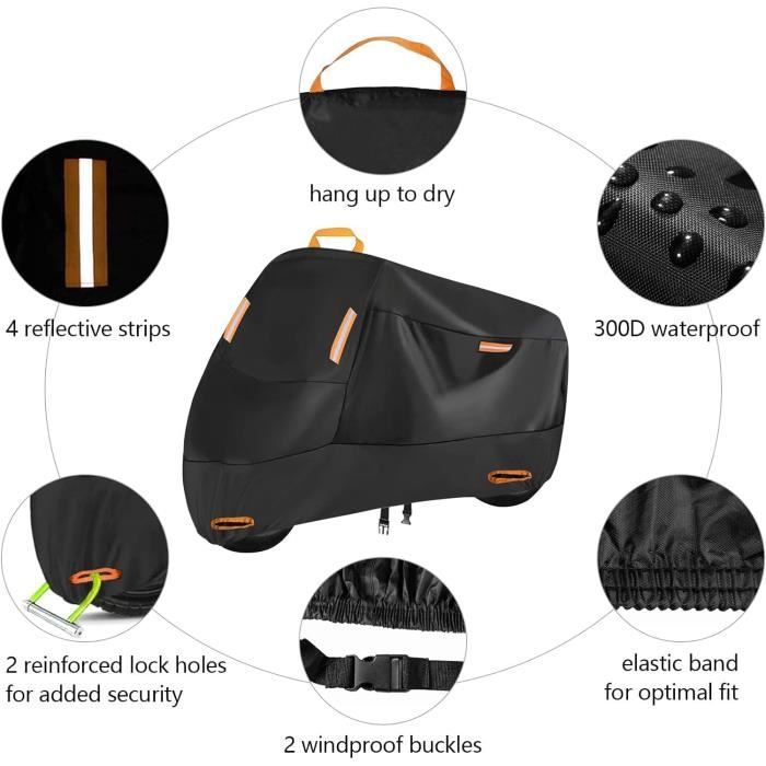 Housse Moto LDJSNC Pour Piaggio MP3 500 - Bâche Imperméable Et Respirante Oxford
