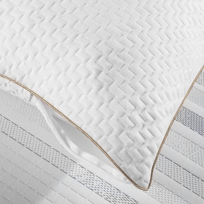 Lot De 2 Oreillers BedStory 60x60cm - Réglables En Hauteur, Hypoallergéniques, Lavables En Machine
