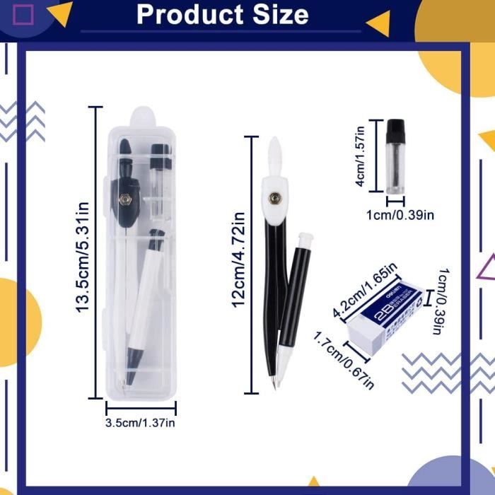 Kit Géométrie Maped Start - 1 Règle 15 Cm, 2 équerres, 1 Rapporteur 10 Cm (4 Pièces)