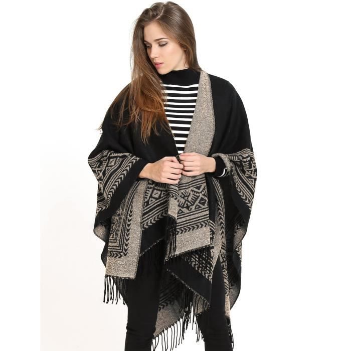Chale poncho femme sale