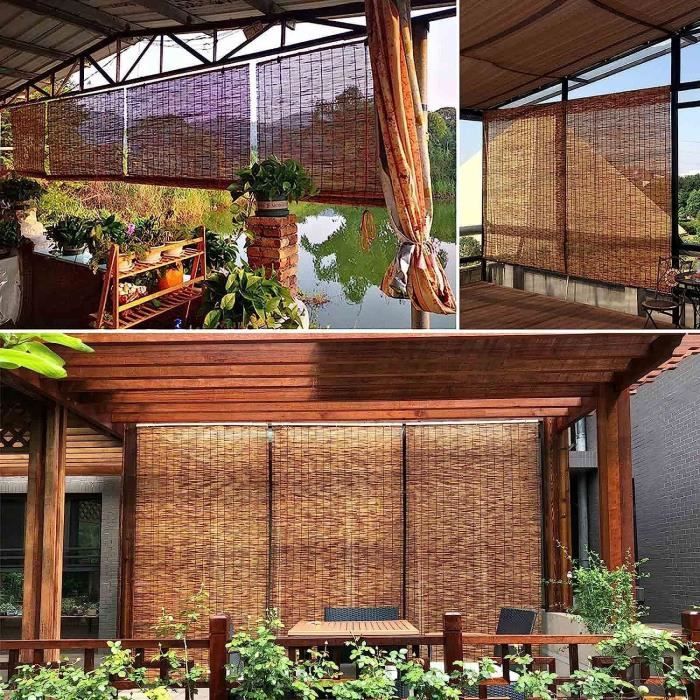 Clôture En Roseau Bambou Naturel - Brise-vue Pour Balcon, Terrasse Ou Jardin - Facile à Installer - Plusieurs Tailles (1x10m, 1.5x5m, 1.8x5m)
