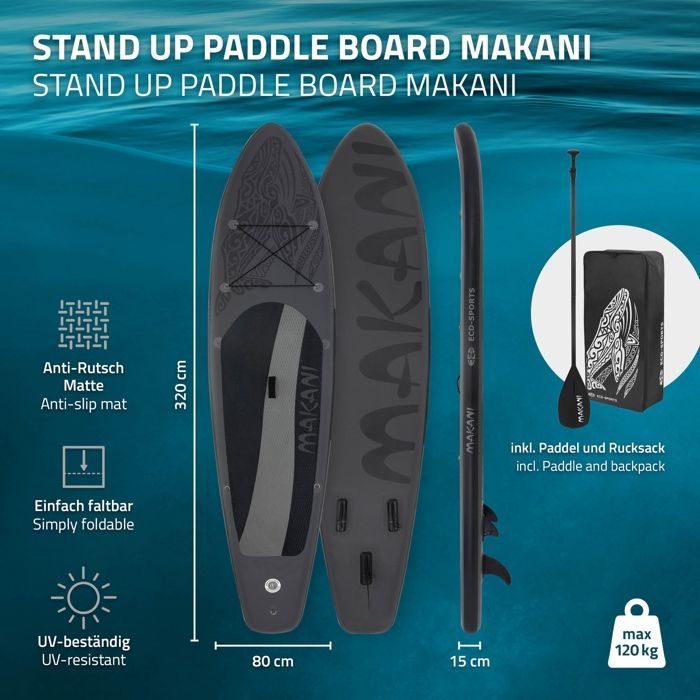 Planche de Stand Up Paddle Board Gonflable Adulte 305x76x15CM, Sup