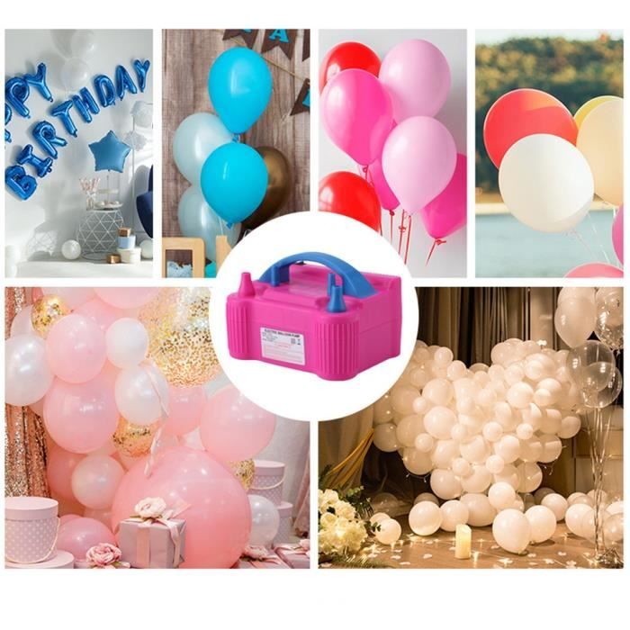 Pompe à ballon électrique 1200 W - Avec minuterie - 4 buses - Pour fêtes d'anniversaire, fêtes, mariages