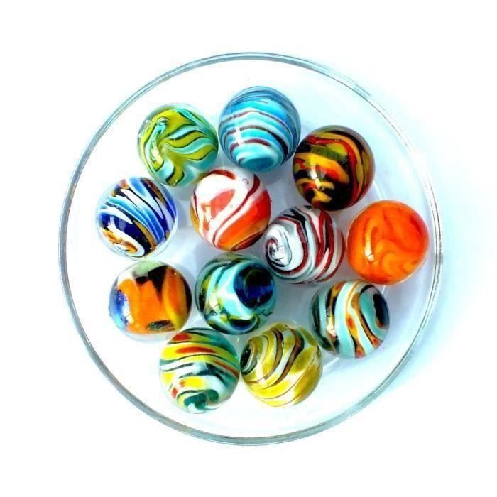 25 Billes Pétrole En Verre De 16 Mm - Jeu De Billes Pour Enfants - Marque MaRécréation