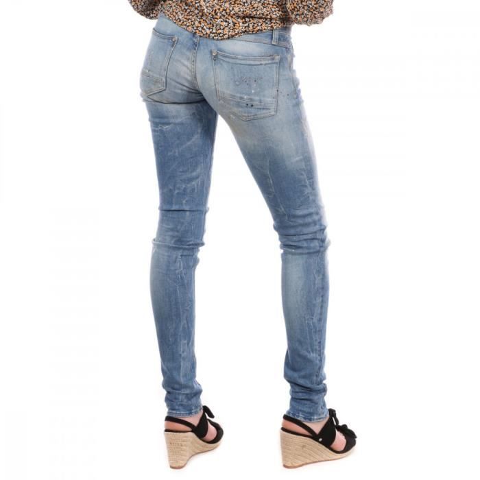 Jean bleu sale clair delave femme