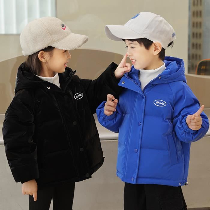 Doudoune Mixte Enfant Couleur Unie Casual Epais Chaude Hiver avec