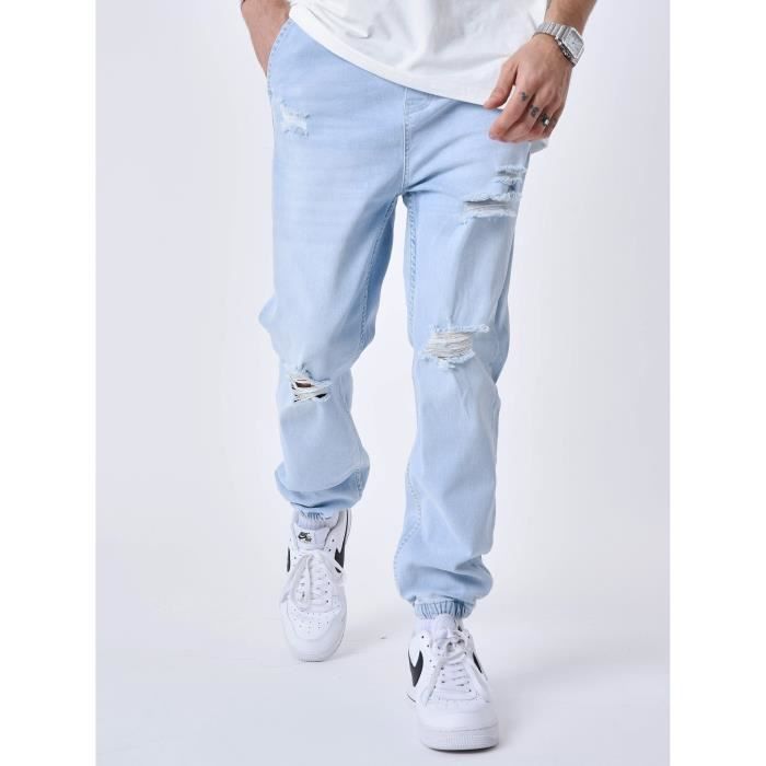 PROJECT X PARIS Jog jean d chir avec trous Homme Bleu clair