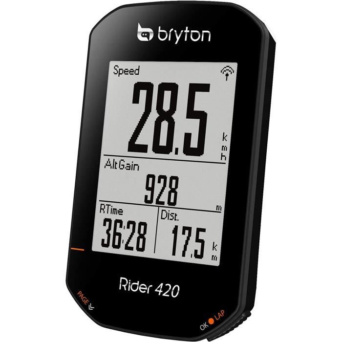 Bryton Mixte 420t Rider avec cadence et bande cardio, Noir, 83.9x49 ...