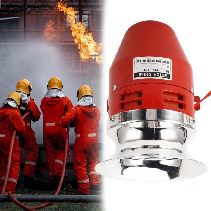 Sirène Alarme Klaxon Ultra Compact 12V Rouge Années 50 - Pour Voiture Moto Camion