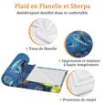 JANZDIYS Couverture-100x150cm-Flanelle-Poissons Tropicaux et Dauphins Mous-Literie-Impression 3D-Pour Canapé-Lit-2