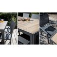 Table de jardin - Aluminium - Oviala - Gris-2