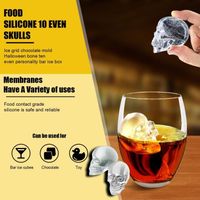 Moule À Glaçons En Silicone Tête De Mort 3D Tête De Mort En Silicone