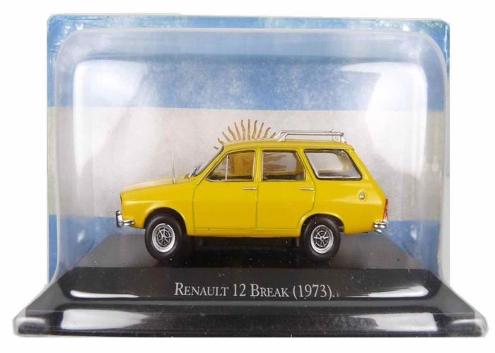 Voiture De Collection Miniature RENAULT 12 Break Jaune de 1973 1/43 Métal - Jeux - Jouets