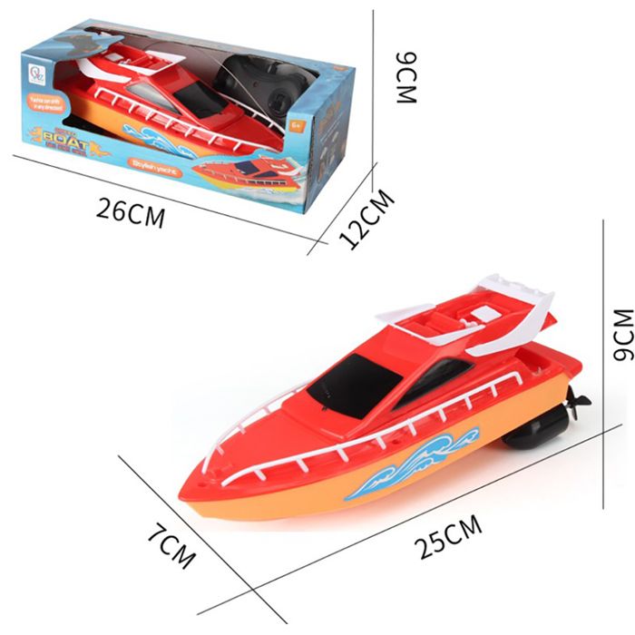 Bateau télécommandé Bateau RC 4 canaux 2.4G Siginal double moteurs