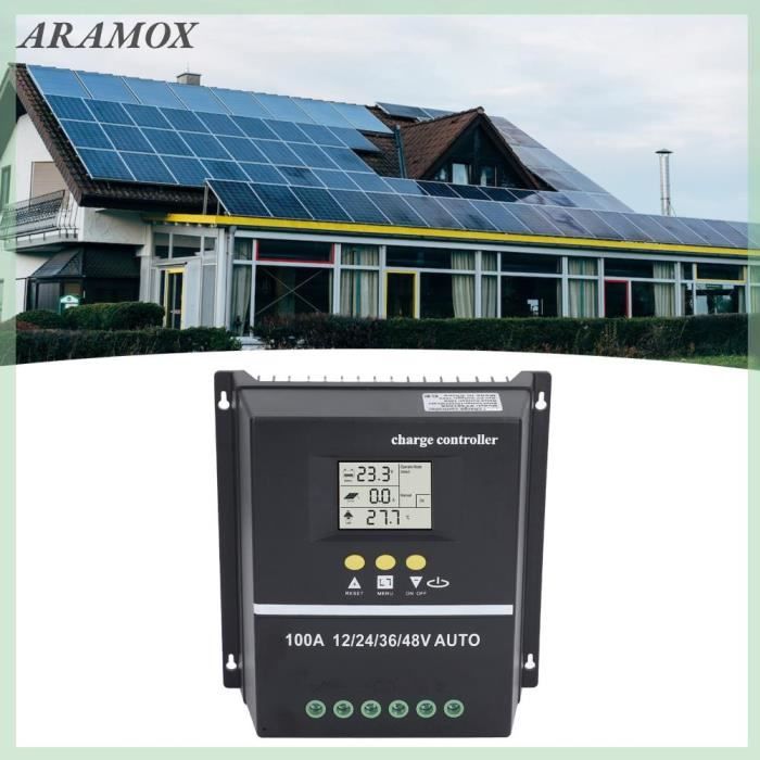 Régulateur De Charge Solaire MPPT Bluetooth/WiFi 60A – 12V/24V, écran LCD, Double Port USB
