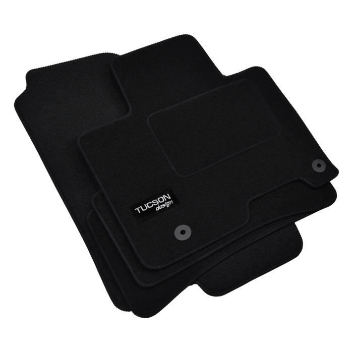 Tapis De Sol Velours Noir Pour VW Touran 2003-2010 - Sur Mesure, Antidérapant, Renforcé