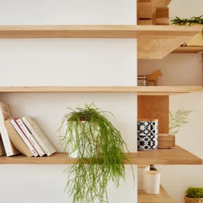 Finebuy étagère Murale Bois Massif 80 X 20 X 15 Cm étagère En Bois | étagères Pour Le Mur Style Maison De Campagne | Meubles En Bois étagère Suspendue | étagère à Livres Suspendu