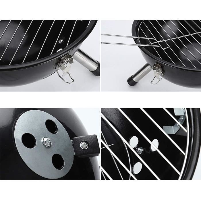 Grille Ronde Barbecue Acier Inoxydable 304 - Diamètre 30 Cm - Pour Cuisson, Fumage, Refroidissement - Multi-usage Camping