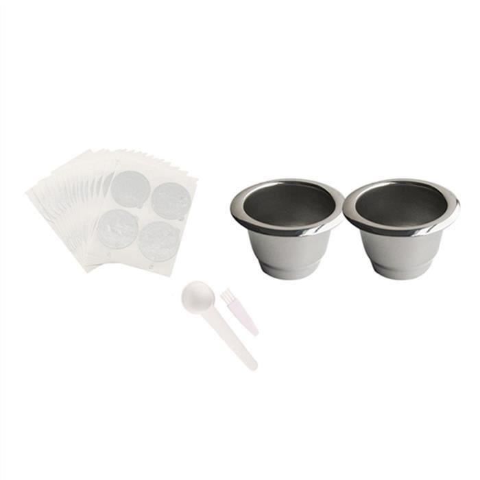 Capsule de café réutilisable en acier inoxydable compatible avec la machine à café expresso N, capsule de café rechargeable BENFUCHEN, 1 capsule de café en métal et 1 presse à café