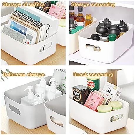 6 Pièces Panier De Rangement Plastique Avec Poignées, Petit