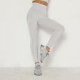 Leggings Femme, Sport Push Up Anti-Cellulite Slim Fit Butt Lift Leggings Pantalons de Yoga à Taille Haute pour Femme Gris-3