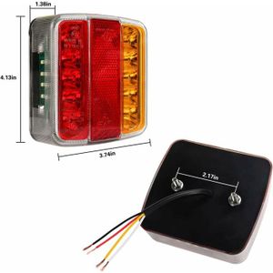 Lot De 2 Feux De Gabarit LED 12V/24V - Blanc, Rouge, Orange, Marquage E, Pour Voiture, Camion
